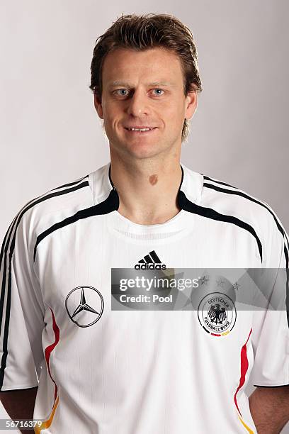 Christian Woerns of Germany attends a photocall of the German National Football Team on January 31, 2006 in Duesseldorf, Germany.