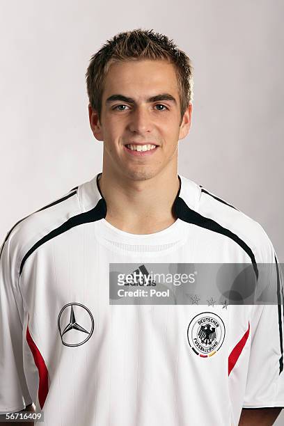Philipp Lahm of Germany attends a photocall of the German National Football Team on January 31, 2006 in Duesseldorf, Germany.