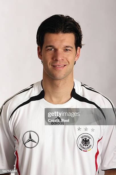 Michael Ballack of Germany attends a photocall of the German National Football Team on January 31, 2006 in Duesseldorf, Germany.