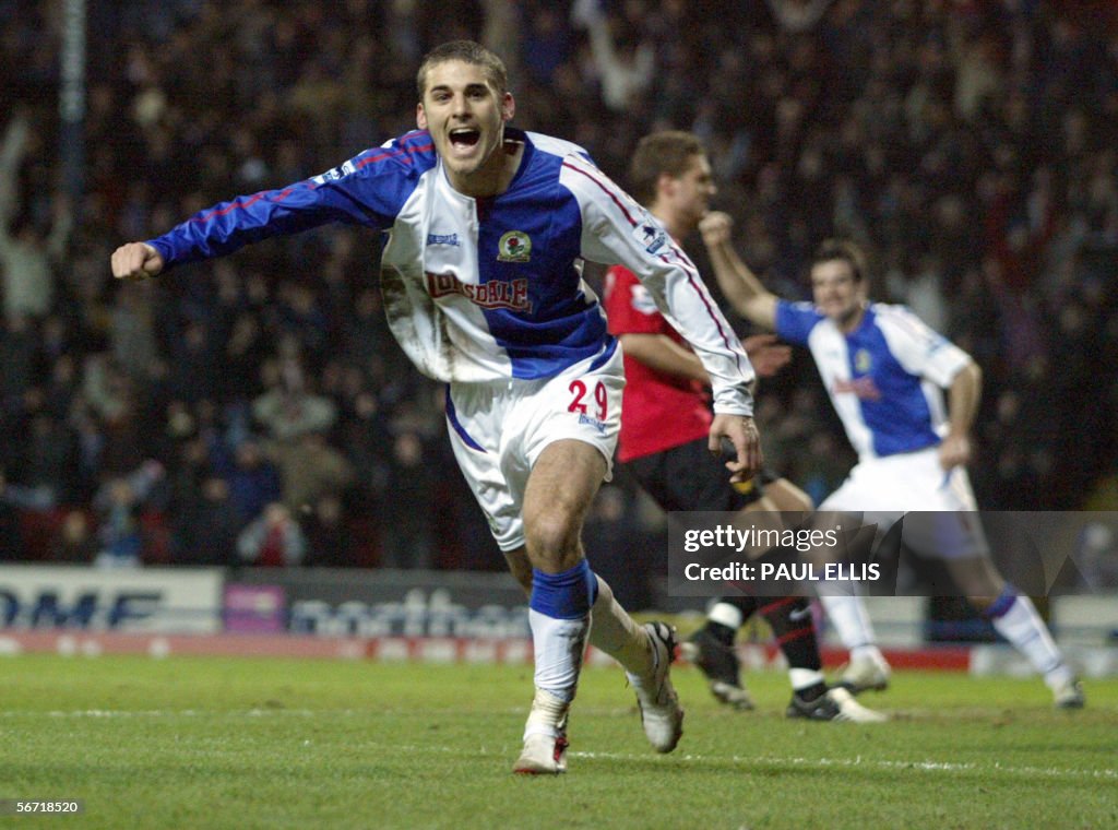 Blackburn Rovers' David Bentley celebrat