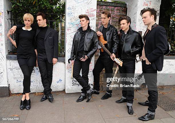 Cast Of New West End Theatre Show 'Backbeat', Abbey Road, London, Britain - 01 Sep 2011, Ruta Gedmintas , Nick Blood , Oliver Bennett , Andrew Knott...