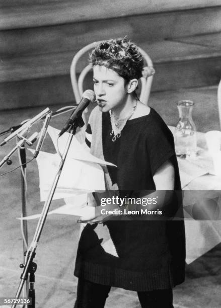 Performance by American feminist writer Kathy Acker .