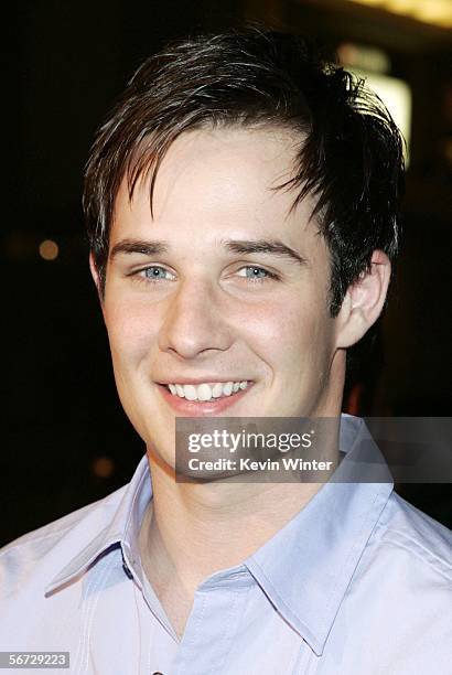 Actor Ryan Merriman arrives at the premiere of New Line's "Final Destination 3" at the Chinese Theater on February 1, 2006 in Los Angeles, California.