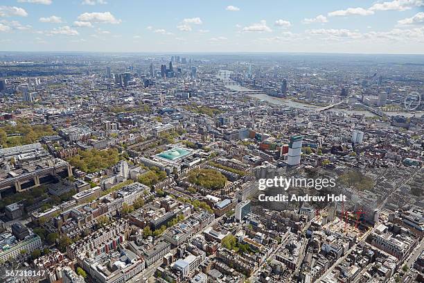 aerial view south of british museum - bloomsbury london stock-fotos und bilder