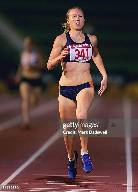 Tamsyn Lewis of the VIS competes in the Womens 400 Metres during day one of the Athletics Australia Telstra A-series National Championships at Sydney...