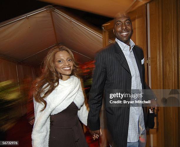 Former NBA player John Salley arrives with his wife Natasha at "A Night In Havana" VIP poker tournament hosted by Phil Gordon at the Ritz Carlton...