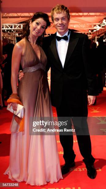 Comedian Michael Mittermeier and wife Gudrun Mittermeier arrive for the 'Goldene Kamera' Award on February 2, 2006 in Berlin, Germany.