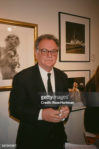 American photographer Bert Stern at an exhibition for the Association of International Photography Art Dealers , circa 2000.