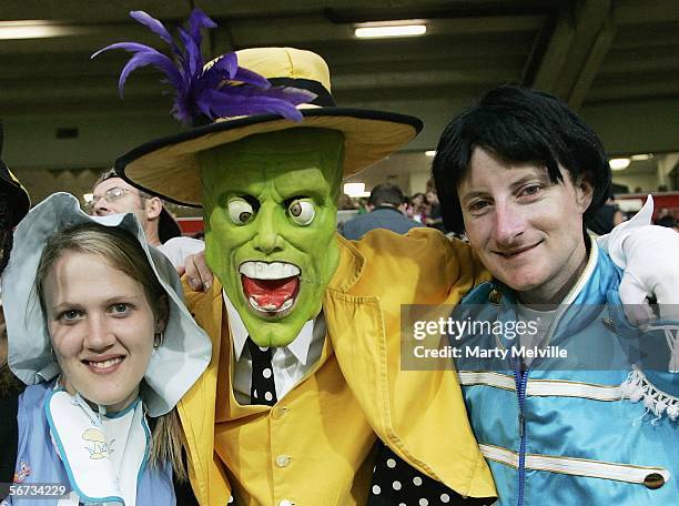 Fans enjoy the atmosphere during the Wellington IRB Sevens at the Westpac Trust Stadium February 03, 2006 in Wellington, New Zealand.