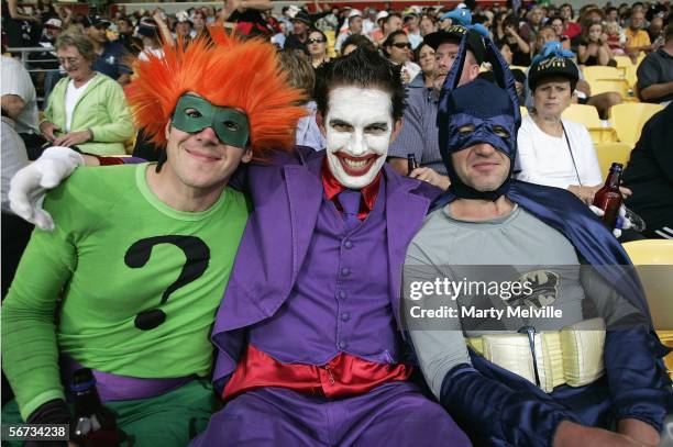 Fans enjoy the atmosphere during the Wellington IRB Sevens at the Westpac Trust Stadium February 03, 2006 in Wellington, New Zealand.