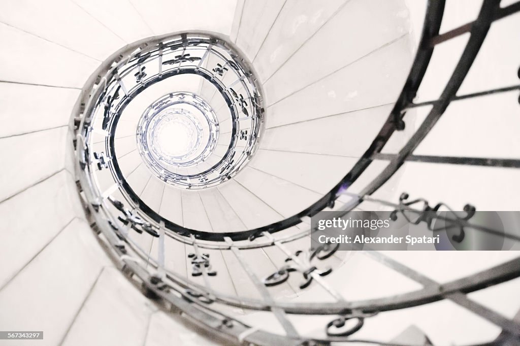 Light in the end of a spiral staircase