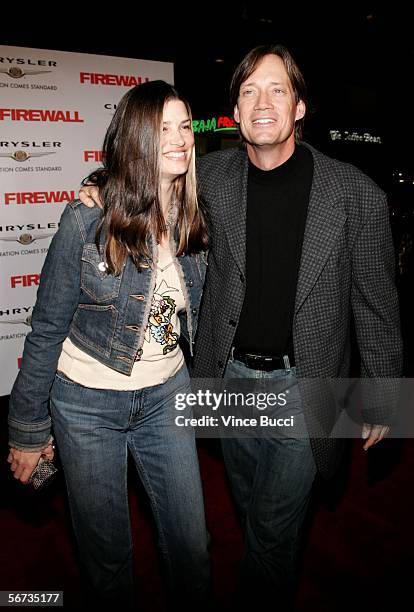 Actor Kevin Sorbo and wife Sam Jenkins arrive at Warner Bros. Premiere of the film "Firewall", held at the Grauman's Chinese Theatre on February 2,...