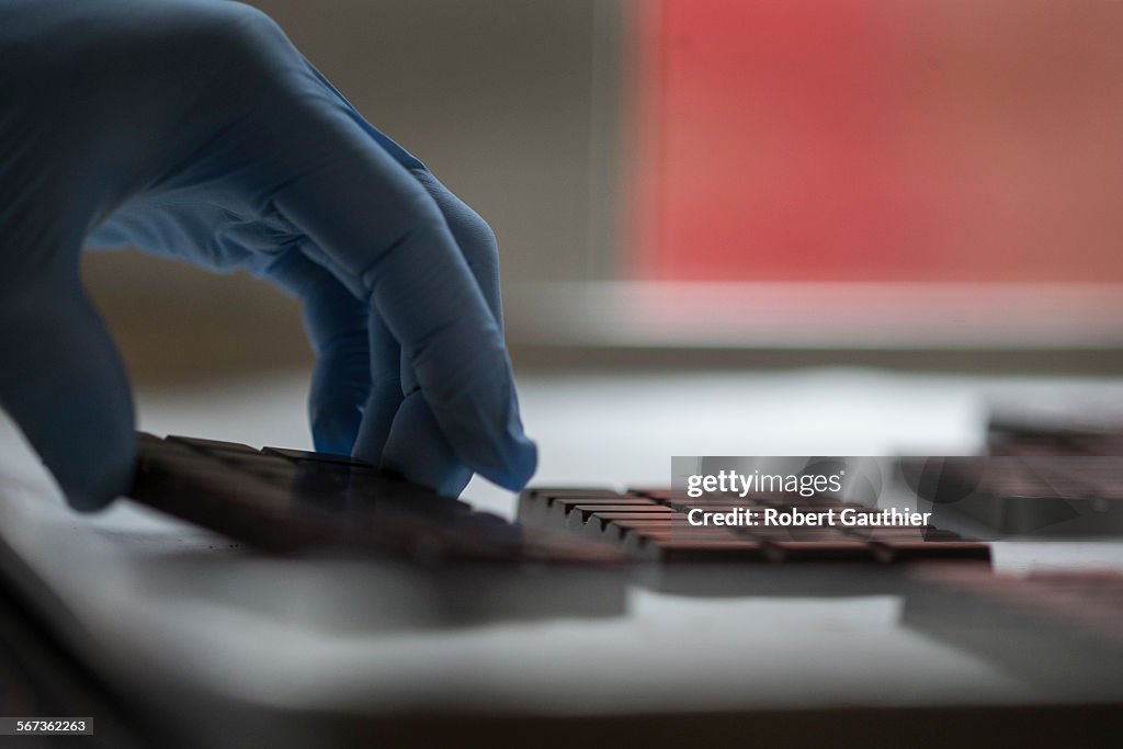 REDLANDS, CA, WEDNESDAY, FEBRUARY 11, 2015 - Chocolate maker Hiram Hauchbaum meticulously hand wraps