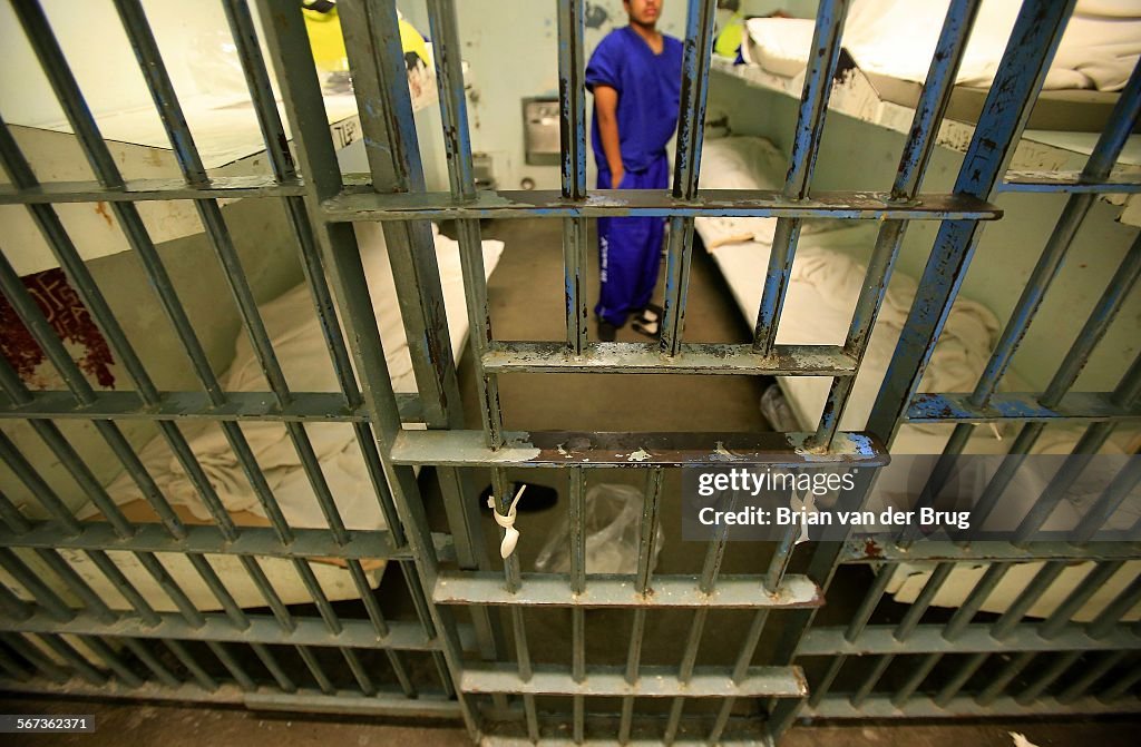Inside Inmate Bunk An inmate in a six-bunk cell inside the Men's Central Jail August 8 ...