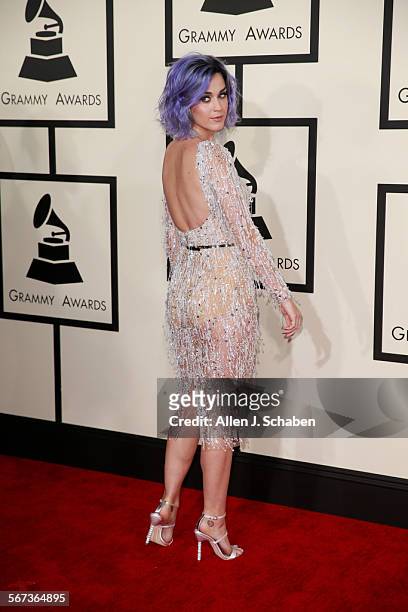 February 8, 2015 Katy Perry during the arrivals at the 57th Annual GRAMMY Awards at STAPLES Center in Los Angeles, CA. Sunday, February 8, 2015.
