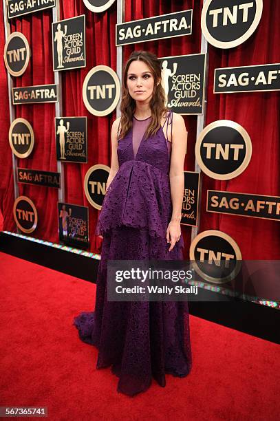 January 26, 2015 Keira Knightley during arrivals at the 21st Annual Screen Actors Guild Awards at the Shrine Auditorium in Los Angeles, CA on Sunday,...