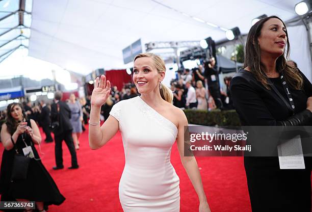 January 26, 2015 Reese Witherspoon during arrivals at the 21st Annual Screen Actors Guild Awards at the Shrine Auditorium in Los Angeles, CA on...