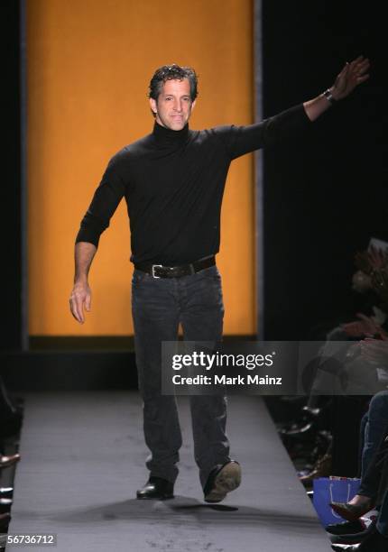 Designer Kenneth Cole walks the runway at the end of the Kenneth Cole Fall 2006 fashion show during Olympus Fashion Week at Bryant Park February 3,...