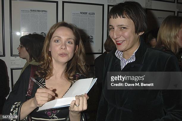 Polly Williams and Selina Blow attend The Rise and Fall of Yummy Mummy Book Launch Party at the Proud Gallary on February 2, 2006 in London, England.