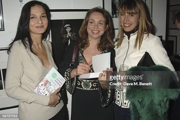Yasmin Mills, Polly Williams and Anastasia Webster attend The Rise and Fall of Yummy Mummy Book Launch Party at the Proud Gallary on February 2, 2006...
