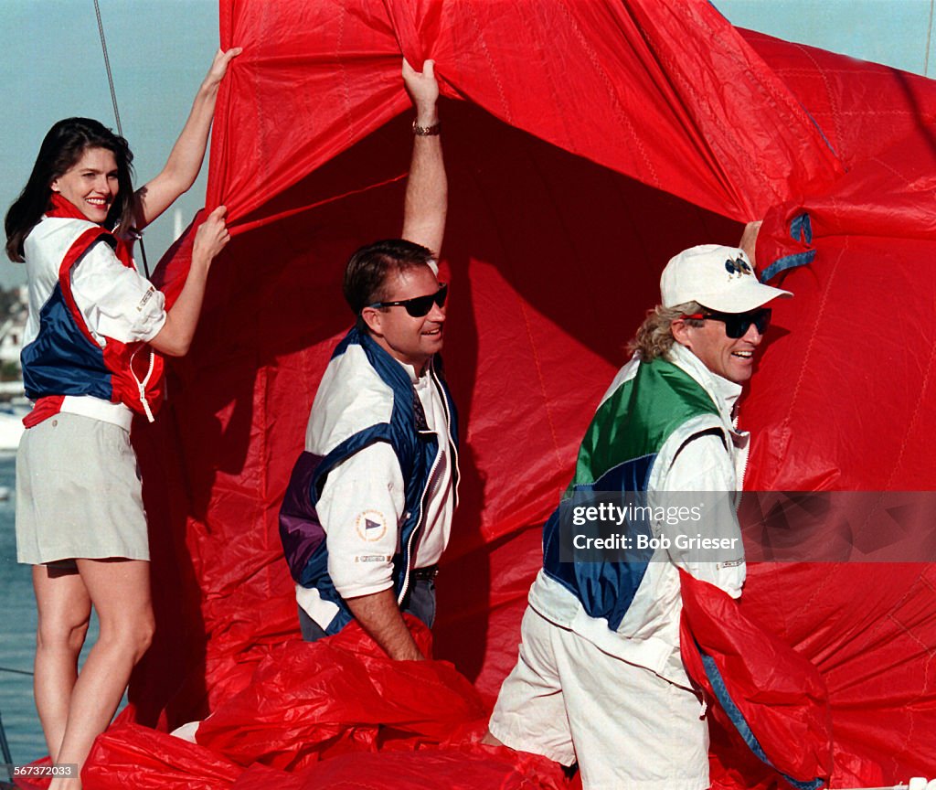 LS.Sailfashion.vests.3.BG.12Feb98--Wear a selection of the light weight spinnaker vests in a variety