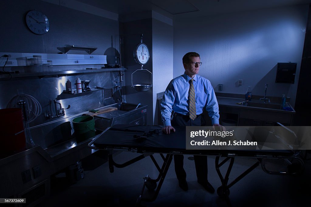 SAN DIEGO, CA - DEC. 9,  2014:  Jonathan Lucas, chief deputy medical examiner, San Diego County medi