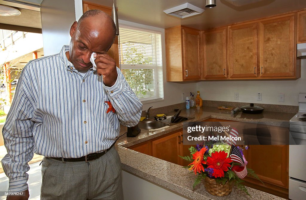 BOYLE HEIGHTS, CA-NOVEMBER 10, 2014: Jamal Haqq,  (cq) 62, a Vietnam veteran and resident at the Guy