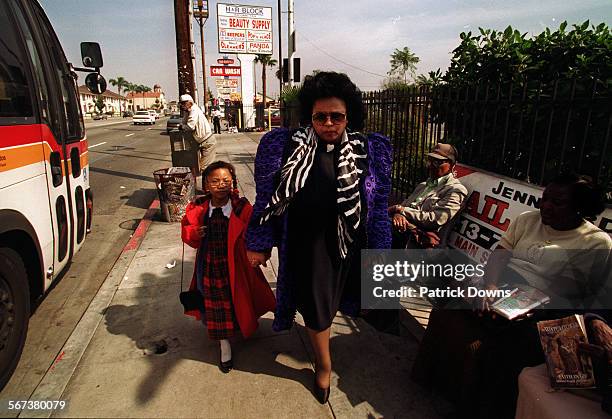 Magazine.4.PD.0317: LaVetta Forbes, publisher of the slick magazine "Beverly Hills 90212", a little closer to home, at King Bl and Western Ave. A...