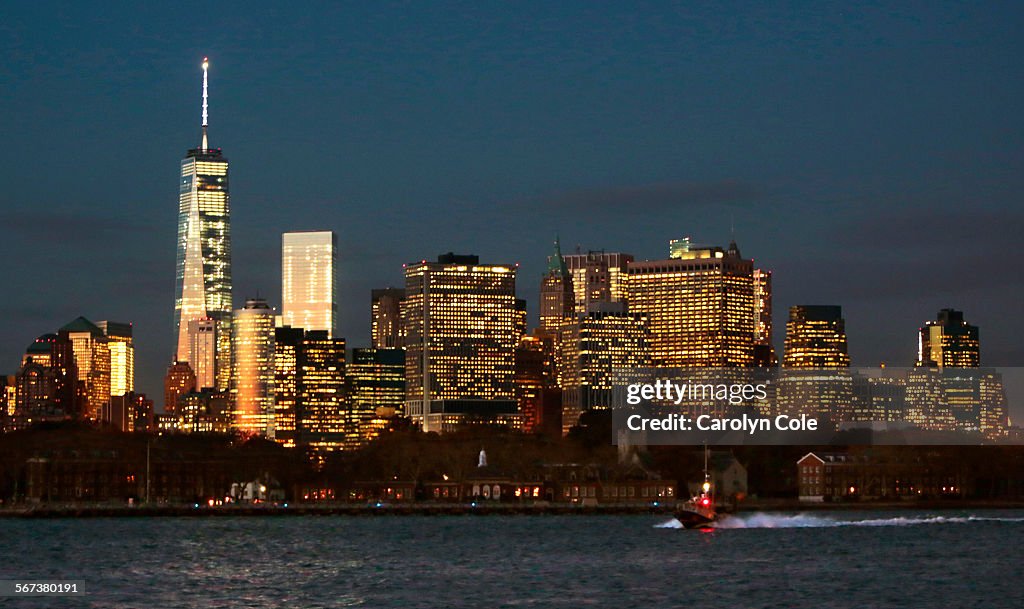 NEW YORK, NEW YORK--Nov. 3, 2014--One World Trade Center opened today on November 3, 2014, thirteen 