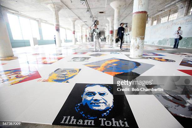 Trace" installation features 175 colorful portraits made of LEGO bricks representing individuals who have been imprisoned or exiled because of their...