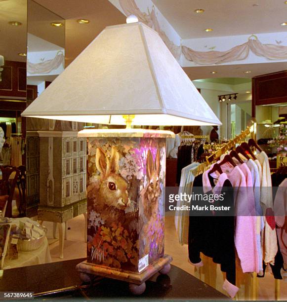 Furniture/Lamp.060995.MBAt the "At Ease Women's and Home Store" in Fashion Island, Newport Beach everything from lamps to clothing is for sale....