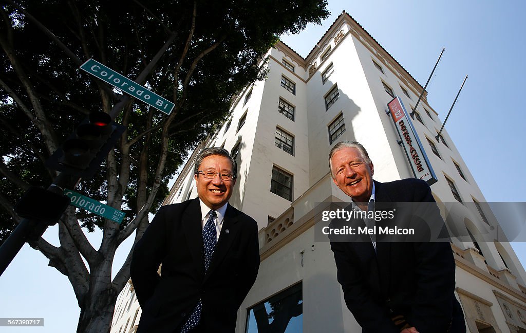 PASADENA, CA-AUGUST 6, 2014:  William Chu, left, Chief Financial Officer of Singpoli Pacifica, the o