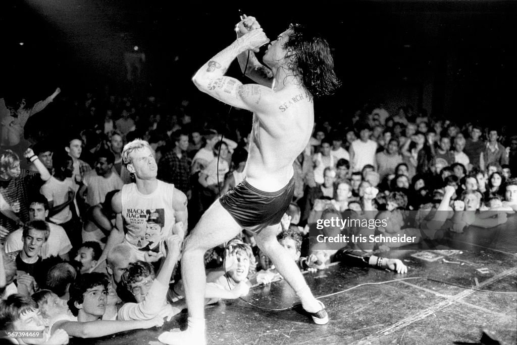 CA.0926.Rollins3  FILE PHOTO MAY 5, 1984 Henry Rollins during Black Flag concert at Perkins Pa