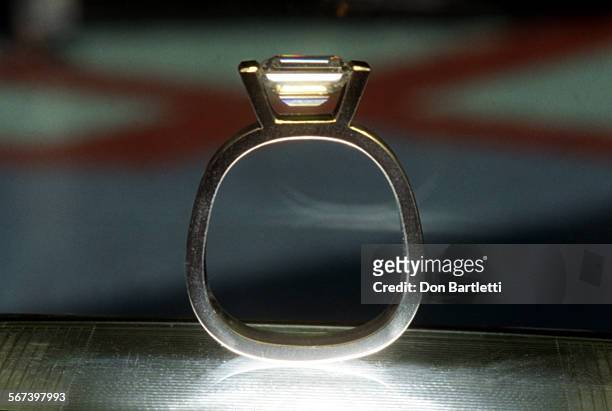 Platinum.Ring.DB.6/12/97.NewportBeach. The finished platinum wedding ring in the ÒStuart Moore squareÓ, based on the actual shape of the finger. Ring...