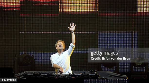 Armin Van Buuren, the longtime Dutch trance DJ/producer plays the first ever EDM concert at the renovated Forum May 9, 2014 in Inglewood.