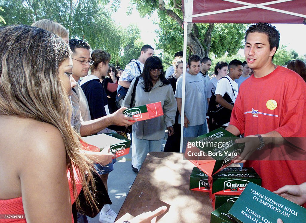 Free sandwiches were passed out to students on the Pierce College Campus during a party to celebrate