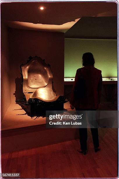 Mold for fiberglass chairs on exhibit at Eames Show at LACMA. Photo by ^^^.LAT