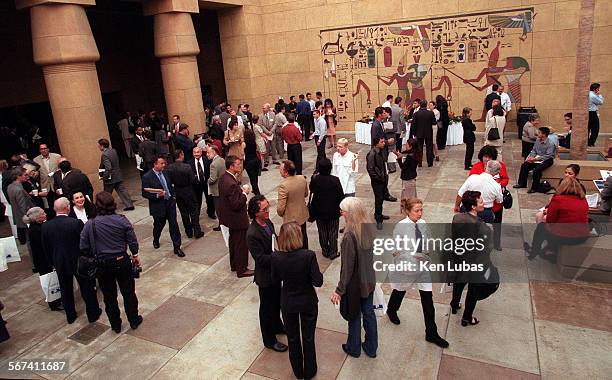 City leaders, developers and business representatives gathner in courtyard of Egyptian Theater Thursday morning, June 22 for economic summit.