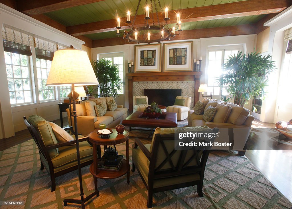 PASADENA, CA., APRIL 7, 2014: The Great Room, designed by Kathryne Designs, Inc. (Kathryne Dahlman a