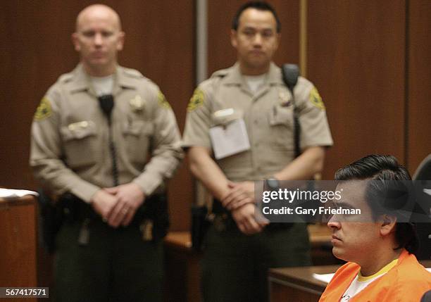 Jose Rigoberto Sanchez is sentenced to nine years in prison on April 4 at the Clara Shortridge Foltz Criminal Justice Center in Los Angeles. He was...