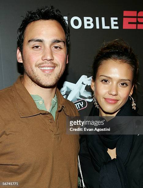 Actors Jessica Alba and her brother Joshua Alba arrive for the ESPN The Magazine Next Party during Super Bowl XL weekend February 3, 2006 at the...