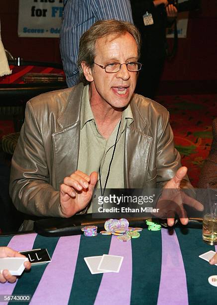 Actor Richard Gilliland participates in the Legends Celebrity Invitational Charity Poker Tournament at the Palms Casino Resort February 3, 2006 in...