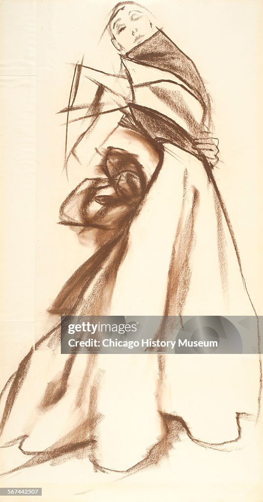 Ball gown with kimono shaped bodice