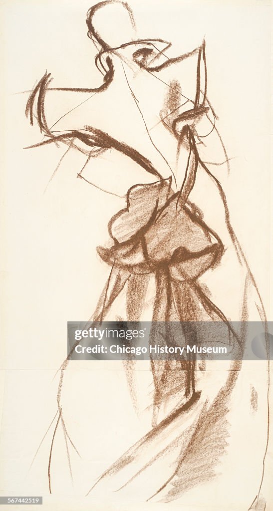 Ball gown with kimono shaped bodice