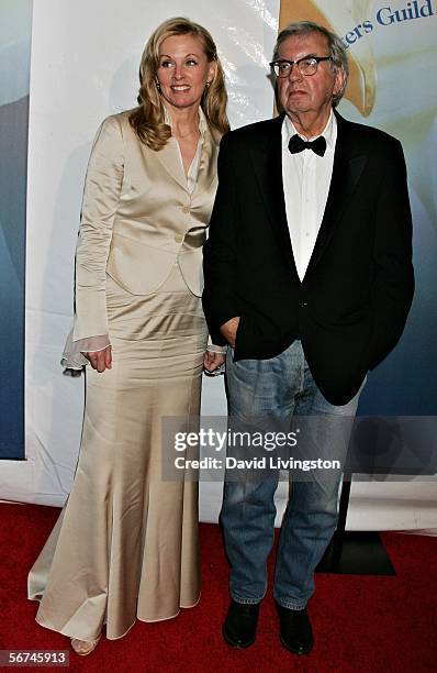 Writers Diana Ossana and Larry McMurtry arrive at the 2006 Writers Guild Awards held at The Hollywood Palladium on February 4, 2006 in Hollywood,...