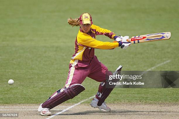 Jodie Purves of the Queensland Fire in action during the 3rd Final between the New South Wales Breakers and Queensland at North Sydney Oval February...