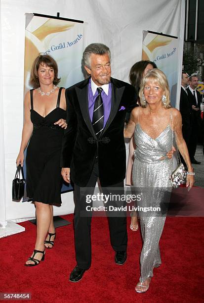 Writer/Producer Stephen J. Cannell and wife Marcia Finch and guest arrive at the 2006 Writers Guild Awards held at The Hollywood Palladium on...