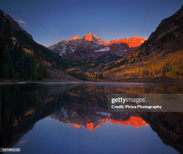 colorado sunrise - maroon bells stock pictures, royalty-free photos & images