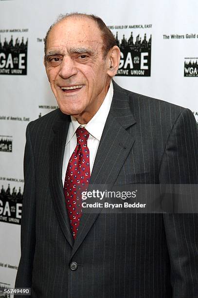 Actor Abe Vigoda arrives at the 58th annual Writers Guild of America awards ceremony February 4, 2006 in New York City.
