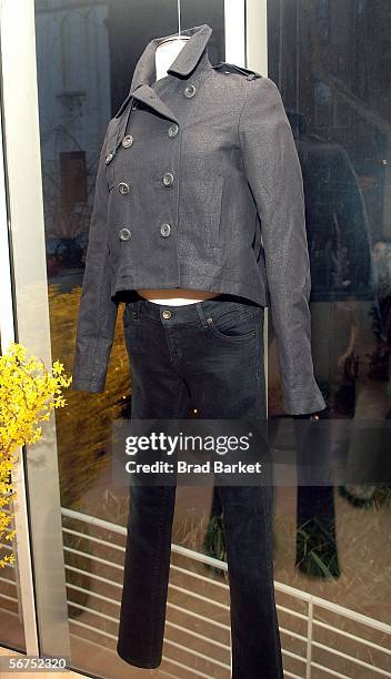 Clothing hangs on display at the Edun Fall 2006 Presentation during Olympus Fashion Week February 5, 2006 in New York City.